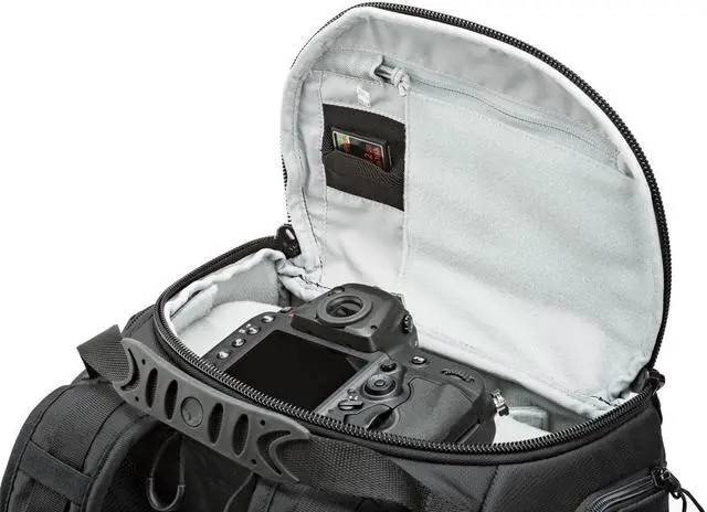 Alt view image 6 of 17 - Lowepro ProTactic BP 350 AW II 16L Green Line Camera and Laptop Backpack, Black