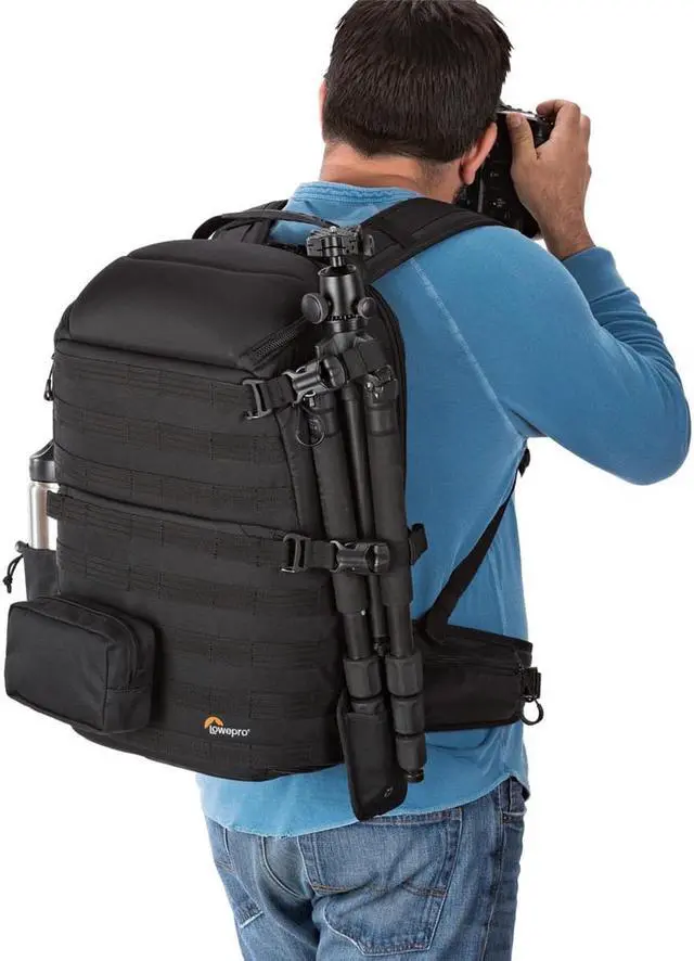 Alt view image 7 of 7 - Lowepro ProTactic BP 450 AW II 25L Green Line Camera and Laptop Backpack, Black