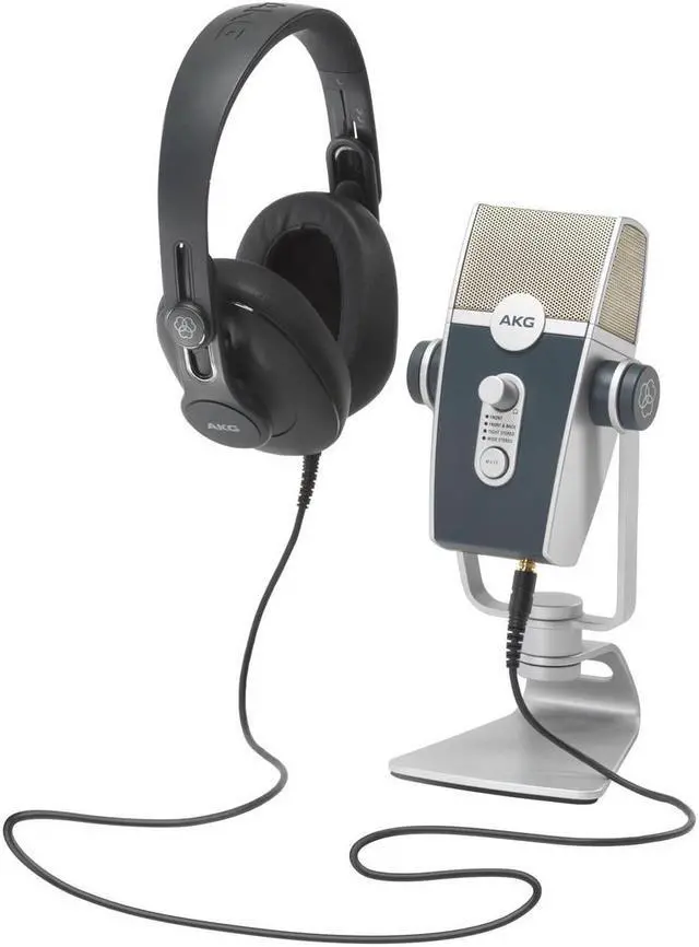 Alt view image 2 of 7 - AKG Podcaster Essentials Kit K371 Headphones W/Mackie CR3-X 3"Monitors