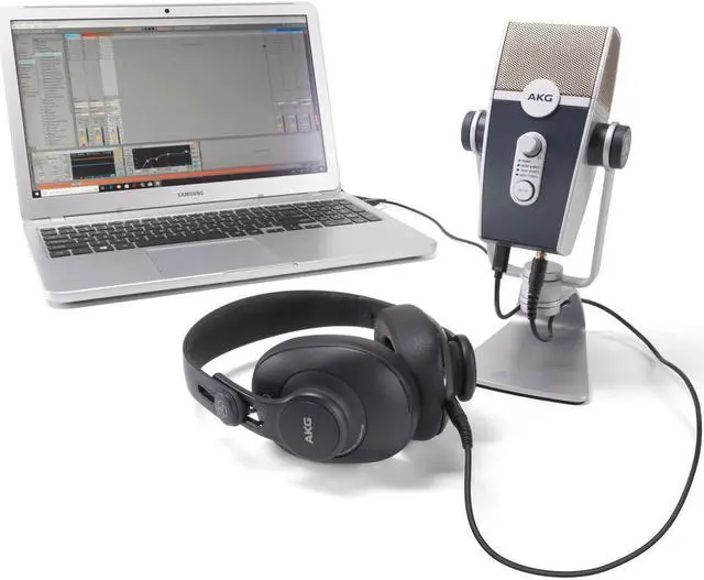Alt view image 4 of 7 - AKG Podcaster Essentials Kit K371 Headphones W/Mackie CR3-X 3"Monitors