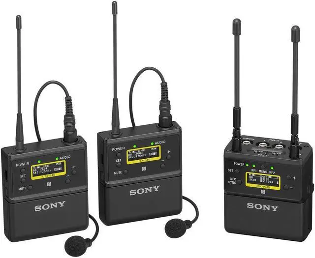 Alt view image 5 of 11 - Sony UWP-D27 Dual-Channel Camera-Mount Wireless Omni Lavalier Microphone System, 25UC: 536.1 to 607.8MHz