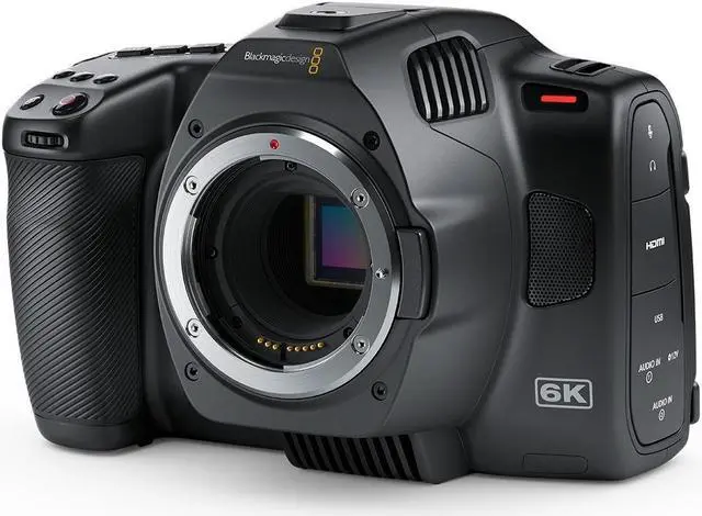 Alt view image 2 of 7 - Blackmagic Design Pocket Cinema Camera 6K G2 Bundle with 128GB SD Card, Backpack, 2x Battery, Charger, Screen Protector, SD Card Case, Cleaning Kit