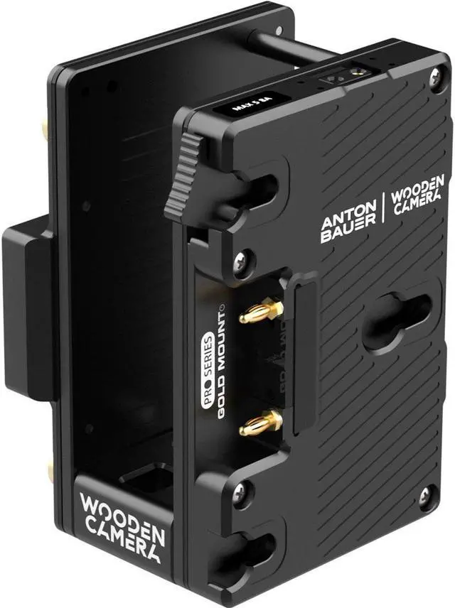 Alt view image 6 of 7 - Wooden Camera Dual Battery Plate Cradle for Teradek Bolt LT Transmitter, Gold Mount