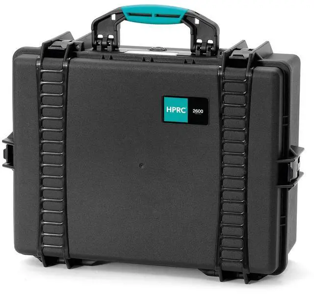 Main image of HPRC 2600E Resin Hard Case without Foam, Black with Blue Handle #HPRC2600EMPBLB