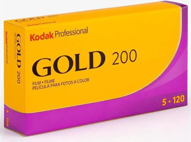 Alt view image 2 of 2 - Kodak Gold 200 Color Negative Film, 120 Roll Film, 5-Pack #1075597