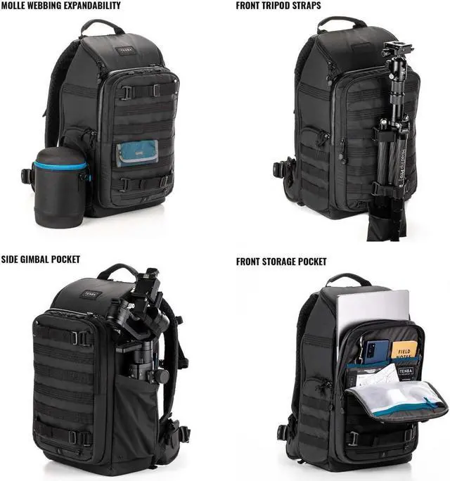 Alt view image 13 of 13 - Tenba Axis V2 20L Camera and Laptop Backpack, Black #637-754