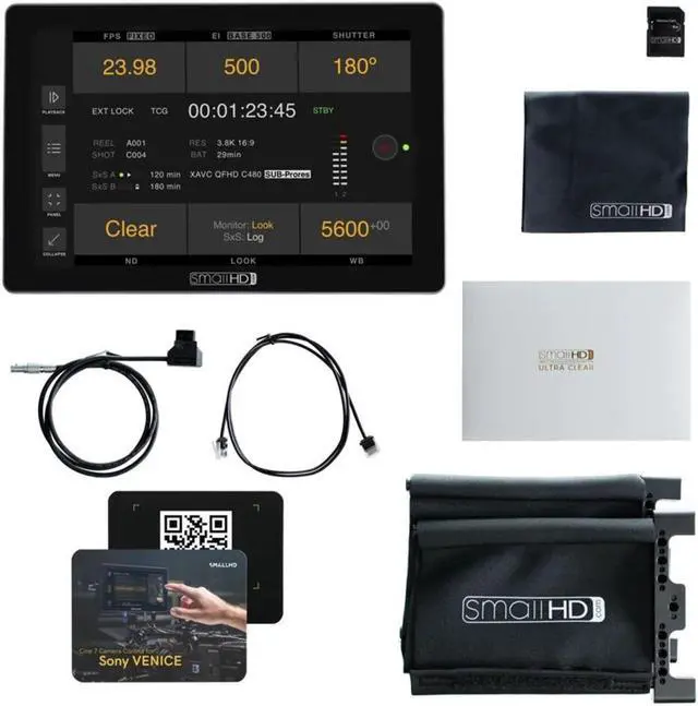 Main image of SmallHD Cine 7" Full HD IPS LCD Touchscreen On-Camera Monitor Kit with Camera Control Software License + Control Cable