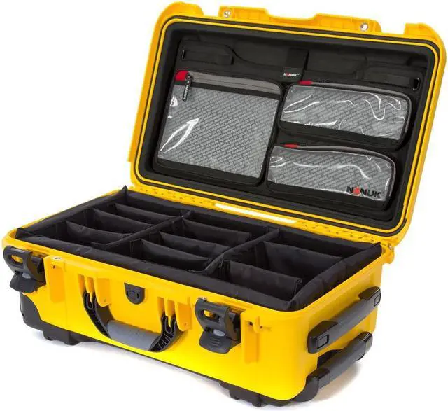 Main image of Nanuk Wheeled Series 935 Hard Case with Lid Organizer & Padded Dividers, Yellow