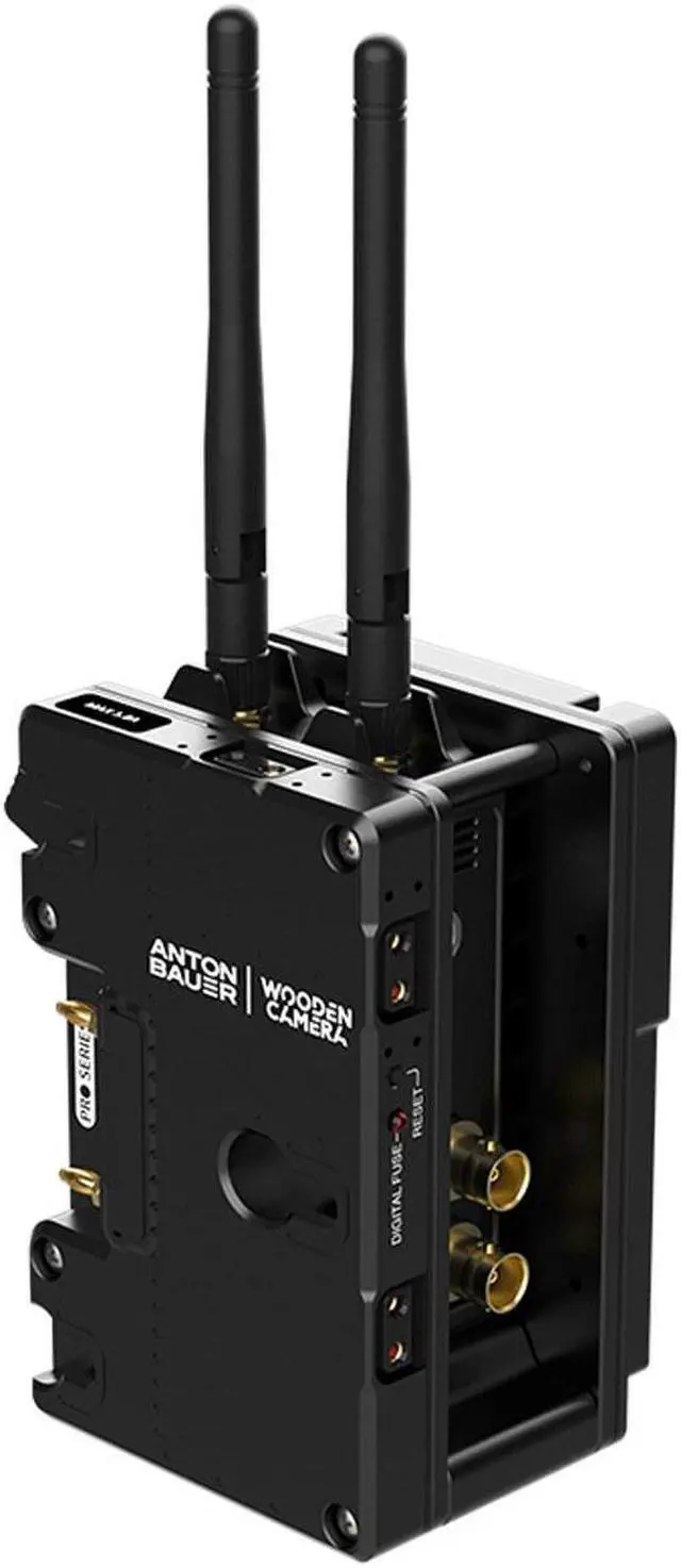 Alt view image 3 of 7 - Wooden Camera Dual Battery Plate Cradle for Teradek Bolt LT Transmitter, V-Mount to Gold Mount
