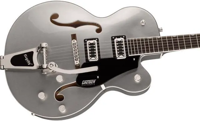 Alt view image 4 of 7 - Gretsch G5420T Electromatic Classic Hollow Body Single-Cut Bigsby Electric Guitar, Airline Silver