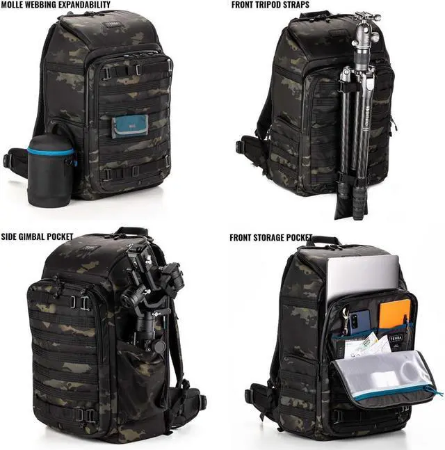 Alt view image 7 of 7 - Tenba Axis V2 32L Camera and Laptop Backpack, MultiCam Black #637-759