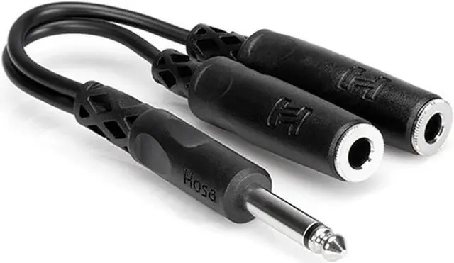 Alt view image 6 of 7 - HOSA - YPP-111 - Y Cable - 1/4 in TS to Dual 1/4 in TSF