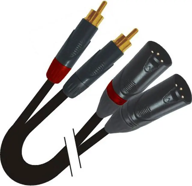 Alt view image 4 of 4 - ProX XC-DRXM05 5' Dual RCA-M to Dual XLR3-M Unbalanced Audio Cable