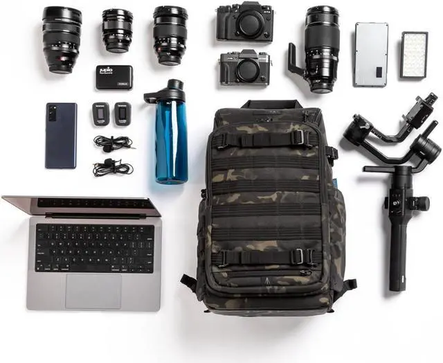 Alt view image 12 of 13 - Tenba Axis V2 20L Camera and Laptop Backpack, MultiCam Black #637-755