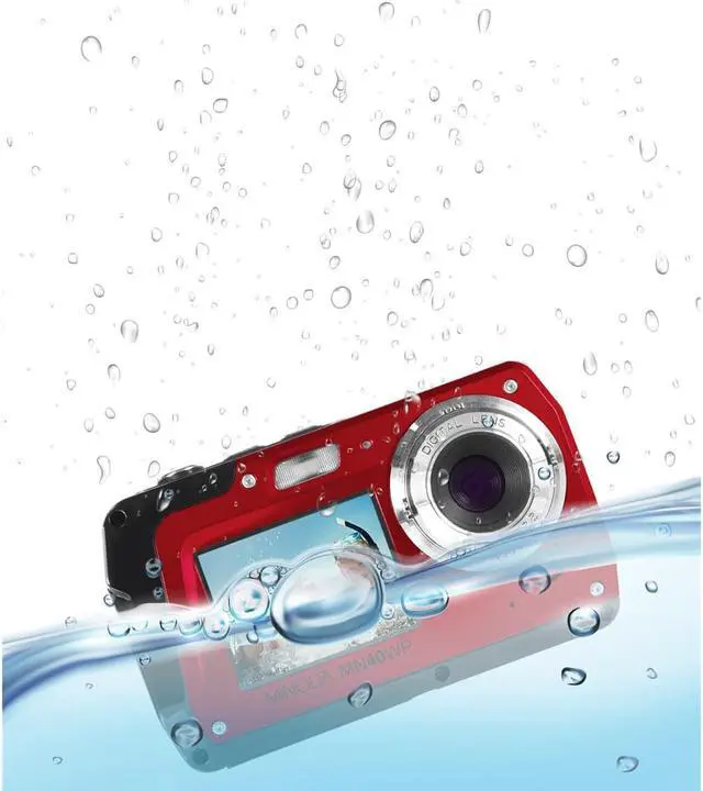 Alt view image 4 of 13 - Minolta MN40WP-R 48.0-Megapixel Waterproof Digital Camera (Red)