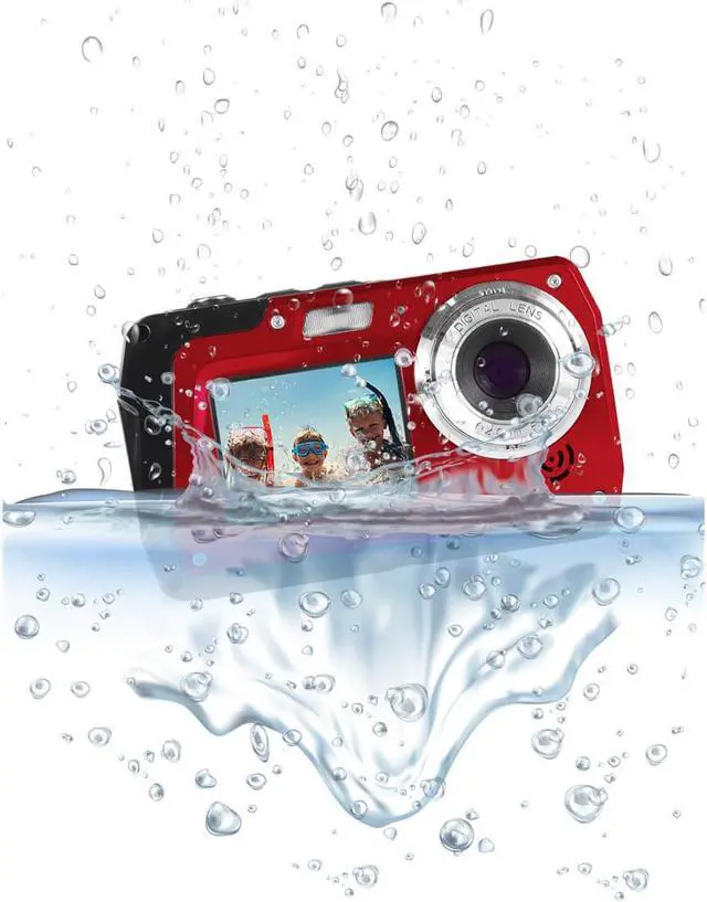 Alt view image 5 of 13 - Minolta MN40WP-R 48.0-Megapixel Waterproof Digital Camera (Red)