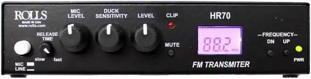 Alt view image 2 of 6 - Rolls HR70 FM Digital Transmitter W/20' Microphone Cable, Male XLR to Female XLR