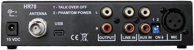 Alt view image 4 of 6 - Rolls HR70 FM Digital Transmitter W/20' Microphone Cable, Male XLR to Female XLR