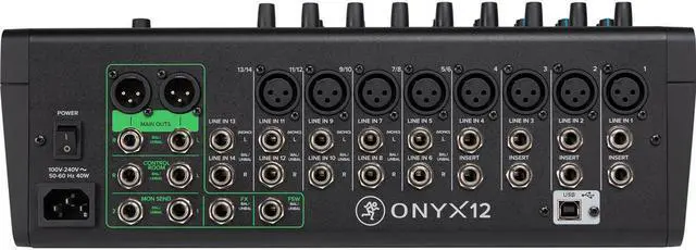 Alt view image 15 of 17 - Mackie Onyx12 12-Channel Premium Analog Mixer with Multitrack USB