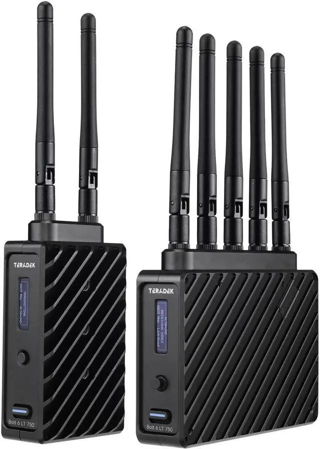 Alt view image 2 of 7 - Teradek Bolt 6 LT 750 3G-SDI/HDMI Wireless Transmitter and Receiver Deluxe Kit, Gold Mount, 750' Range