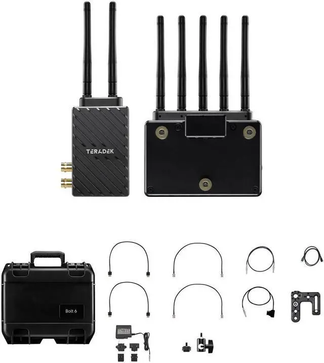 Alt view image 3 of 7 - Teradek Bolt 6 LT 750 3G-SDI/HDMI Wireless Transmitter and Receiver Deluxe Kit, Gold Mount, 750' Range