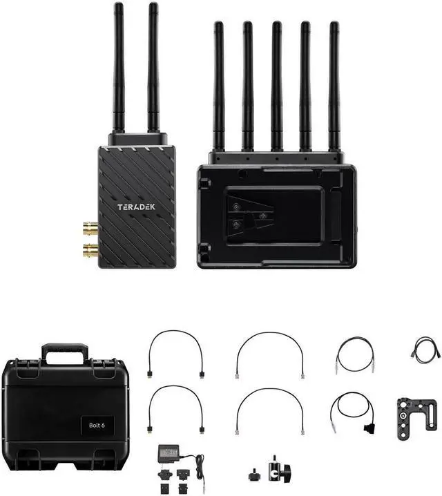 Alt view image 3 of 7 - Teradek Bolt 6 LT 750 3G-SDI/HDMI Wireless Transmitter and Receiver Deluxe Kit, V-Mount, 750' Range