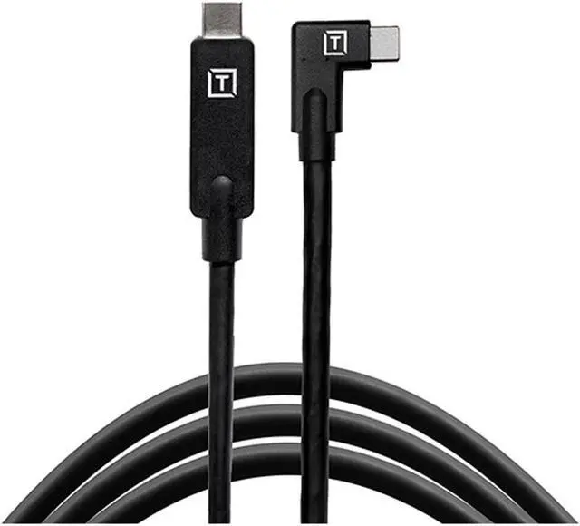 Main image of Tether Tools TetherPro USB-C to USB-C, Right Angle - Black