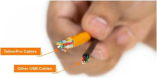 Alt view image 5 of 5 - Tether Tools TetherPro USB-C to USB-C, Right Angle - Black