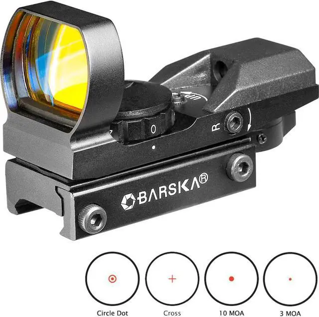 Alt view image 15 of 18 - Barska Electro Sight Multi Reticle Red Dot Sight, Black w/7-Position Rheostat AC10632