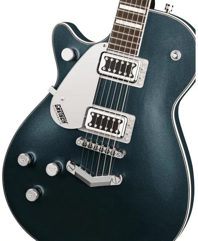 Alt view image 4 of 7 - Gretsch G5220LH Electromatic Jet BT Single-Cut V-Stoptail Left-Handed Electric Guitar, Laurel Fingerboard, Jade Gray Metallic
