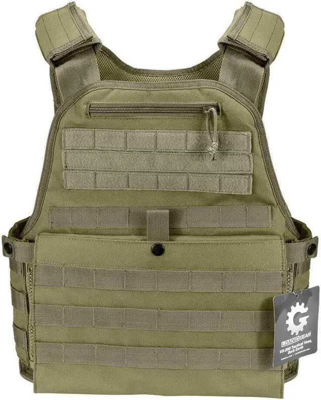 Alt view image 4 of 7 - BARSKA BI12290 Tactical Vest,Nylon,Universal,Green