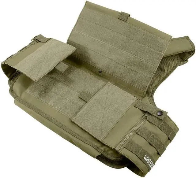 Alt view image 6 of 7 - BARSKA BI12290 Tactical Vest,Nylon,Universal,Green