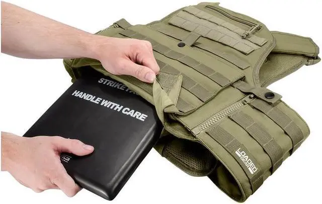 Alt view image 5 of 7 - BARSKA BI12290 Tactical Vest,Nylon,Universal,Green