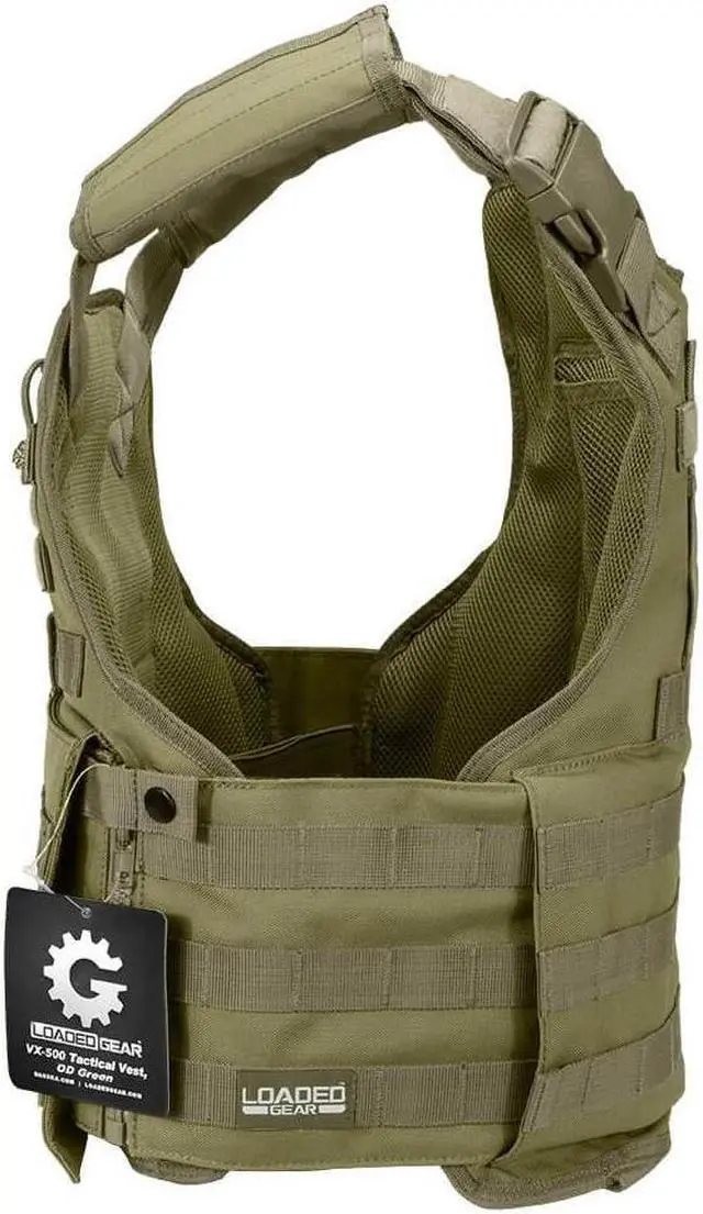 Alt view image 7 of 7 - BARSKA BI12290 Tactical Vest,Nylon,Universal,Green