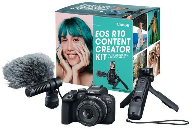 Alt view image 19 of 20 - Canon EOS R10 Mirrorless Camera w/RF-S18-45mm f/4.5-6.3 is STM Lens Kit (Content Creator kit)