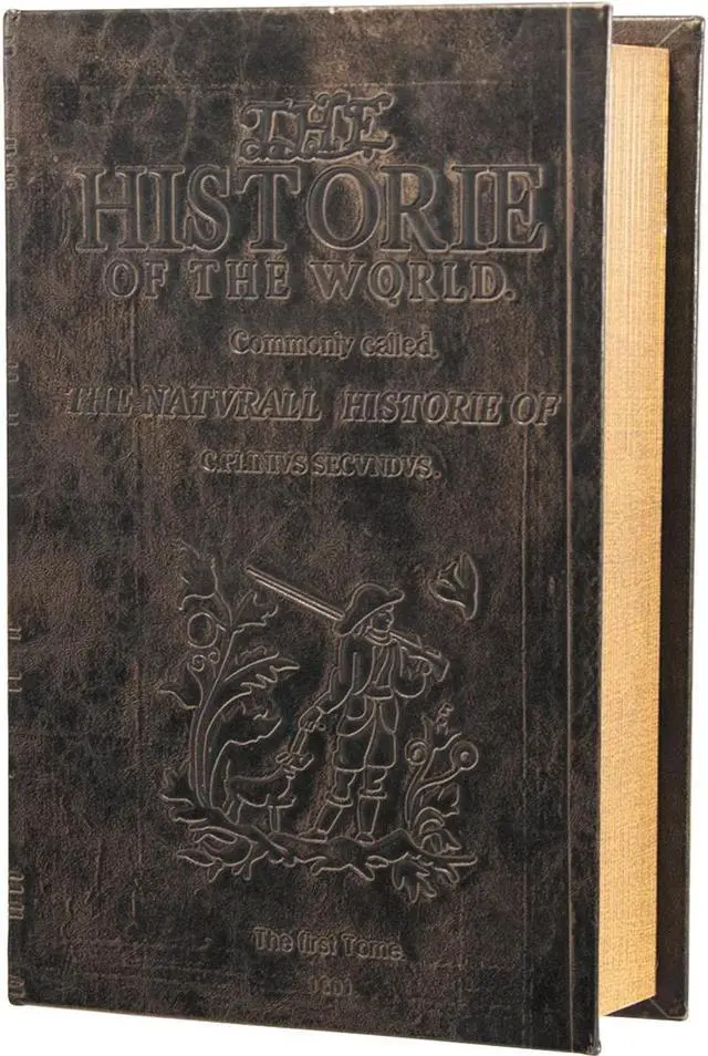 Alt view image 11 of 14 - Barska Antique Book Lock Box with Key Lock Antique Book Lock Box with Key Lock