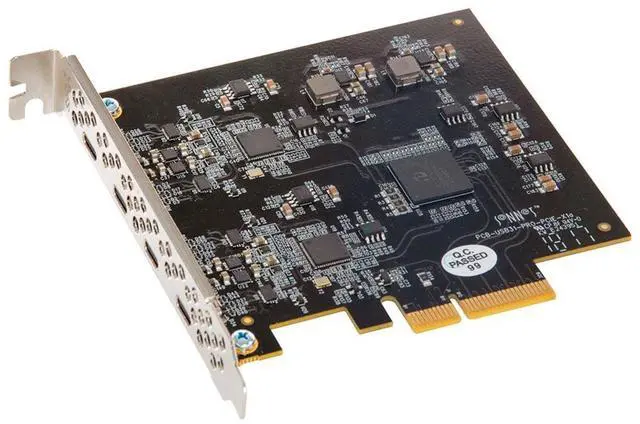 Alt view image 3 of 6 - Allegro USB-C 4-port PCIe Card Thunderbolt compatible