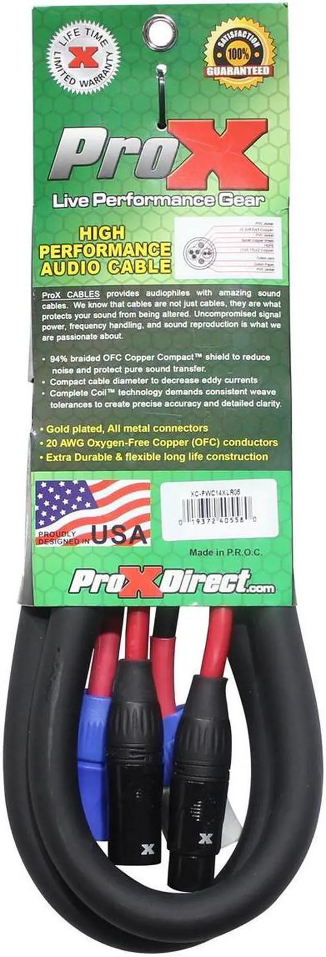 Alt view image 10 of 13 - ProX XC-PWC14-XLR06 (6ft XLR and Powercon Combo Cable)