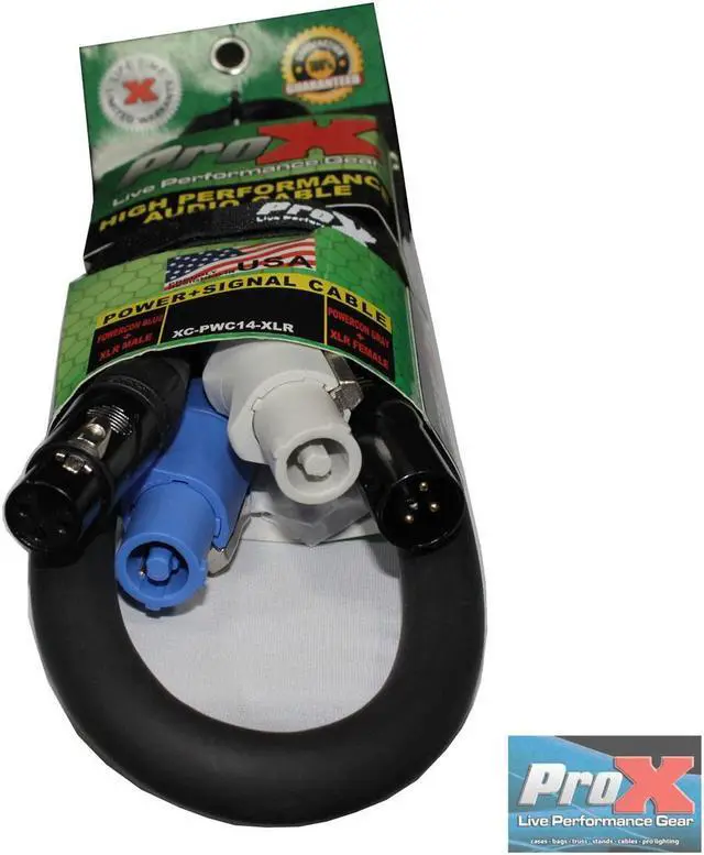 Alt view image 12 of 13 - ProX XC-PWC14-XLR06 (6ft XLR and Powercon Combo Cable)