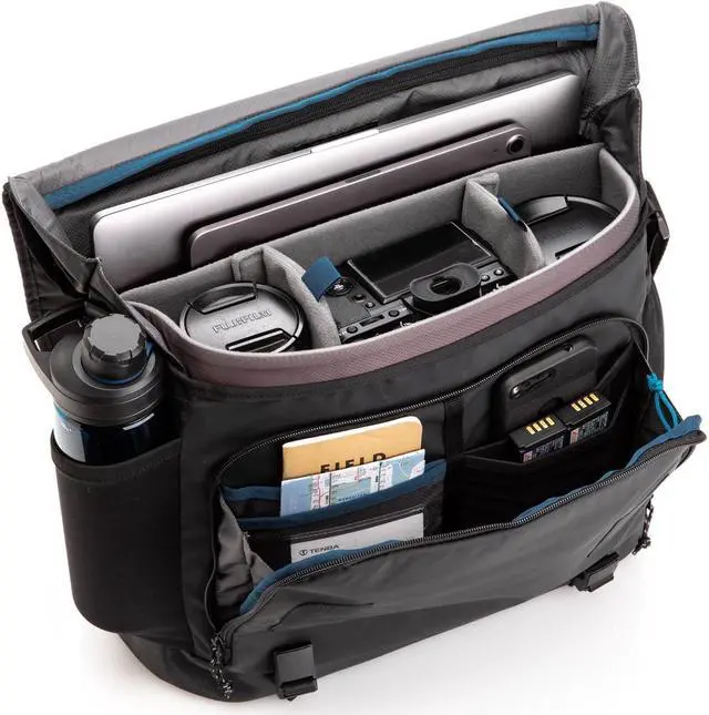 Alt view image 3 of 7 - Tenba DNA 16 Slim Messenger Bag, Black #638-574