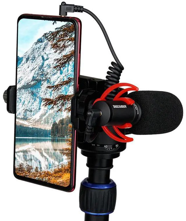 Alt view image 7 of 7 - AndyCine M1 Compact On-Camera Microphone with 3.5mm TRRS Cable
