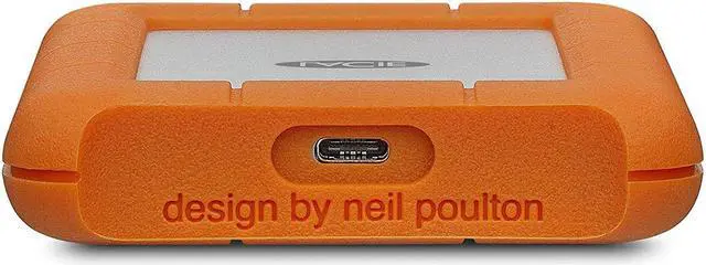 Alt view image 5 of 6 - LaCie 2TB Rugged USB 3.0 Type-C Portable External Hard Drive HHD (STFR2000800) with Slinger Hard Drive Case, Includes 1 Month Adobe CC