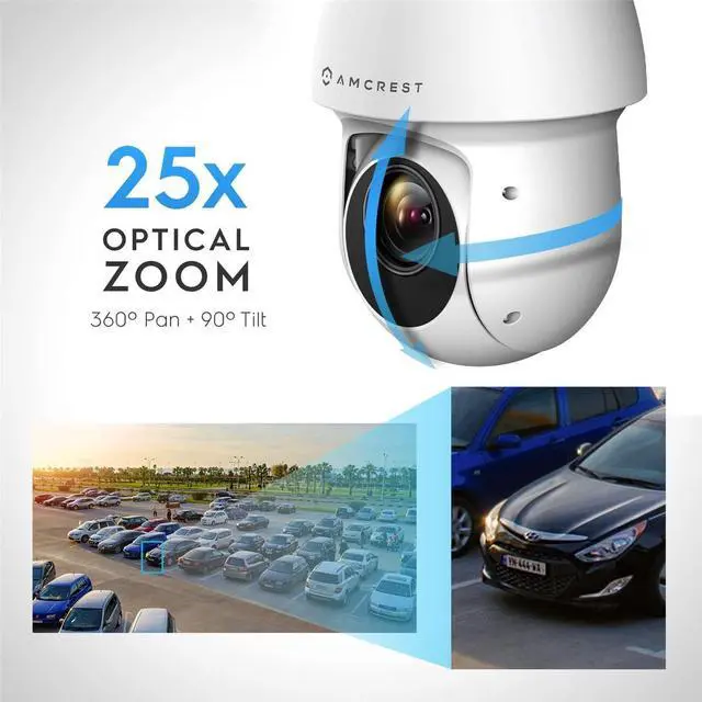 Alt view image 7 of 8 - Amcrest 4K (8MP) Outdoor PTZ POE + IP Camera Pan Tilt Zoom (Optical 25x Motorized) Human and Vehicle Detection AI, Perimeter Protection, 328ft Night Vision POE+ (802.3at) IP8M-2899EW-AI