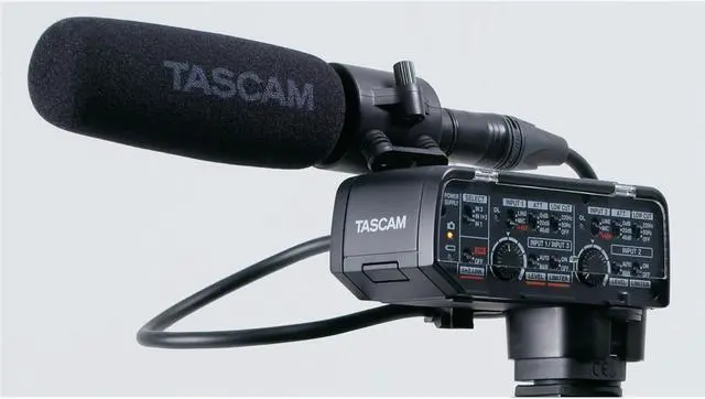 Alt view image 6 of 7 - Tascam CA-XLR2d-AN XLR Microphone Adapter Kit for Analog Cameras