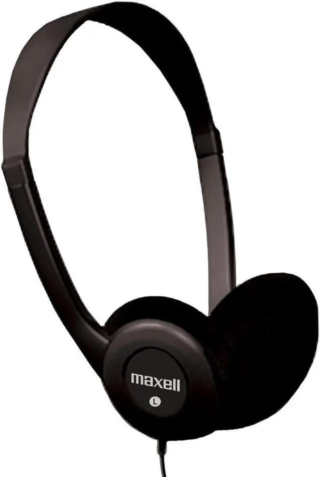 Alt view image 5 of 5 - Maxell HP-100 Wired Stereo On-Ear Headphones, Black, 10-Pack #190319 10
