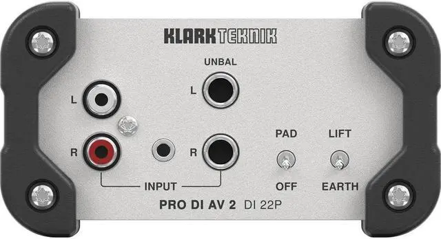Alt view image 2 of 4 - Klark Teknik DI 22P PRO DI AV 2 Passive Stereo DI Box w/ Midas Transformers