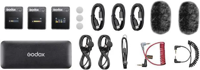 Alt view image 5 of 7 - Godox MoveLink II M2 2.4GHz Wireless Microphone System, Black