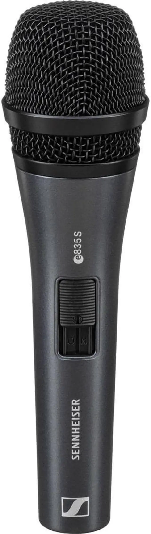 Alt view image 2 of 6 - Sennheiser e 835-S Wired Cardioid Handheld Dynamic Microphone with Switch & Clip Bundle With Samson MK10 Lightweight Boom Mic Stand, 20' Heavy Duty 7mm Rubber XLR Microphone Cable