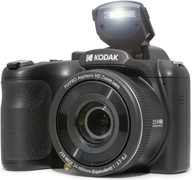 Alt view image 11 of 15 - Kodak PIXPRO AZ255 Astro Zoom 16MP Digital Camera (Black)