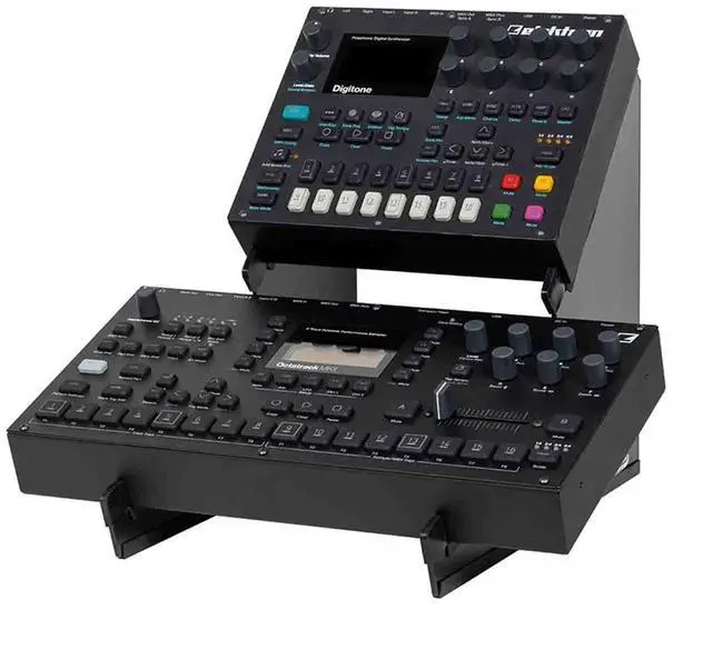 Alt view image 4 of 7 - Headliner 2-Tier Desktop Synthesizer Stand